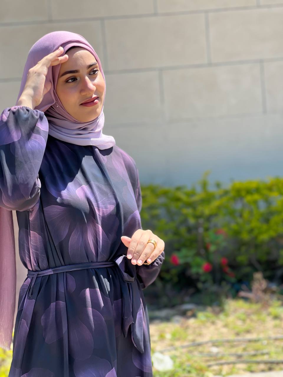 فستان شيفون كحلي